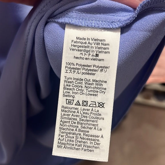 J. Crew new faux silk top periwinkle small - Picture 3 of 3